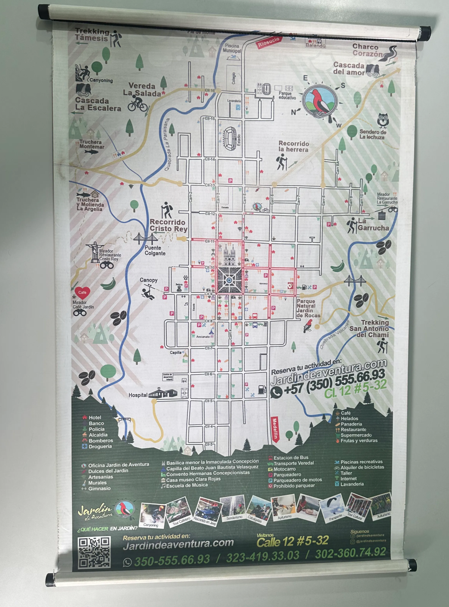 Mapa turístico de Jardín Antioquia